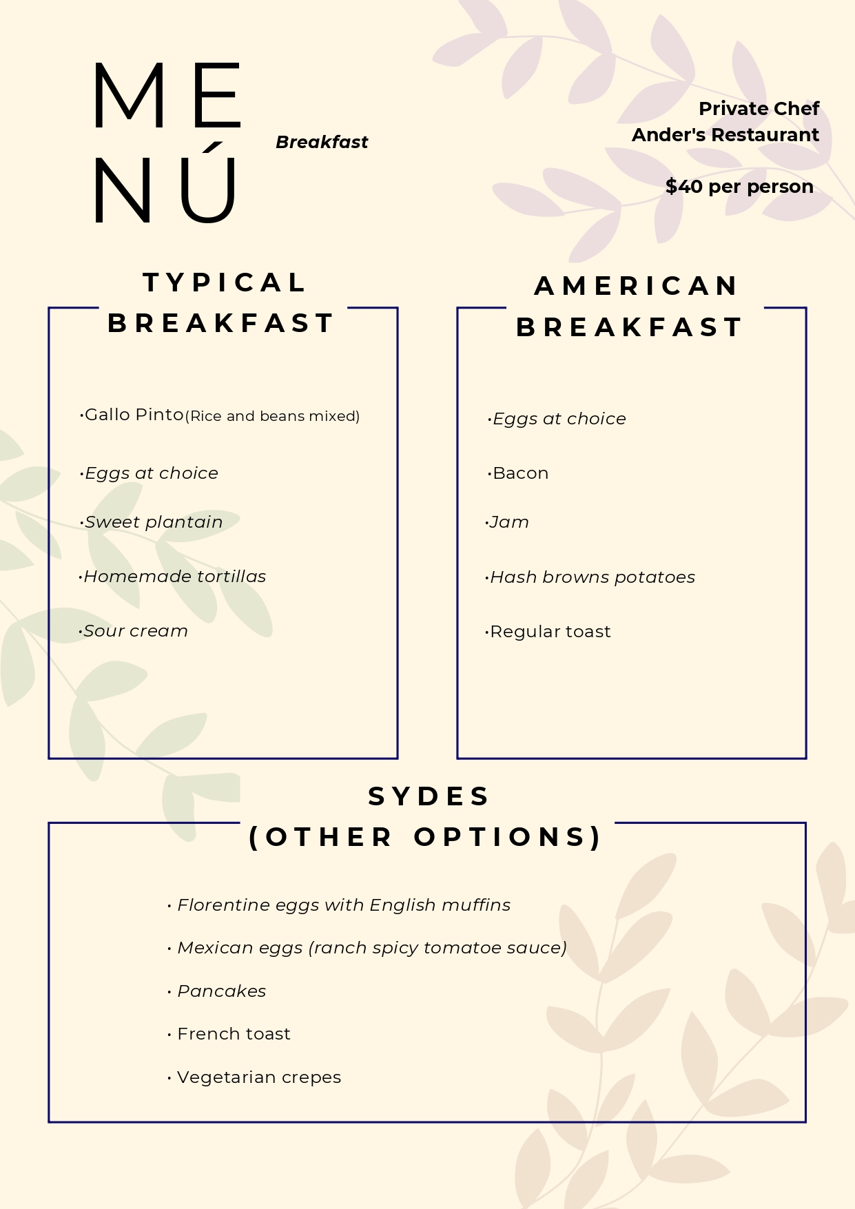 Desayuno